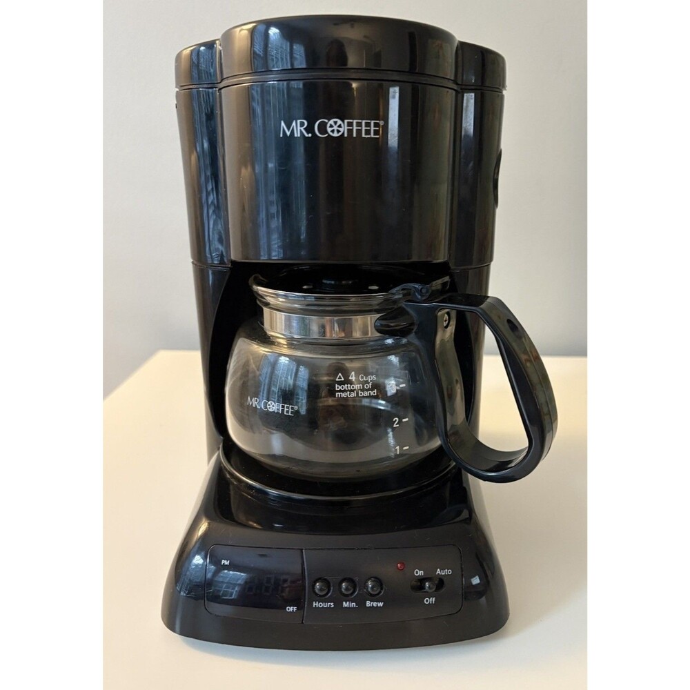 Mr. Coffee NLX5 4 Cup Programable Coffee Maker 650 Watts Sunbeam Black TESTED